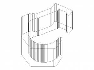 Aluminum Extruded Pipe Holder Model 3D