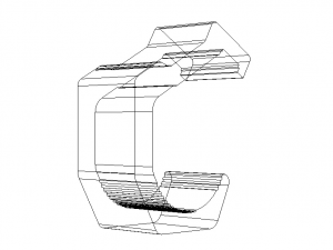 Aluminum Extruded Pipe Holder Model 3D