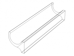 Aluminum Extruded Silver Handle 3D Model
