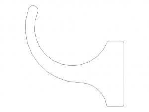 Aluminum Extruded Silver Handle 3D Model