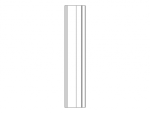 Aluminum Extruded Silver Handle 3D Model