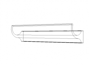 Aluminum Extruded Silver Handle 3D Model