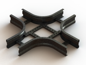 Standard Steel Ladder Type Cable Trays 3D मॉडल