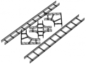 Standard Steel Ladder Type Cable Trays 3D मॉडल