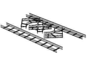 Standard Steel Ladder Type Cable Trays 3D मॉडल