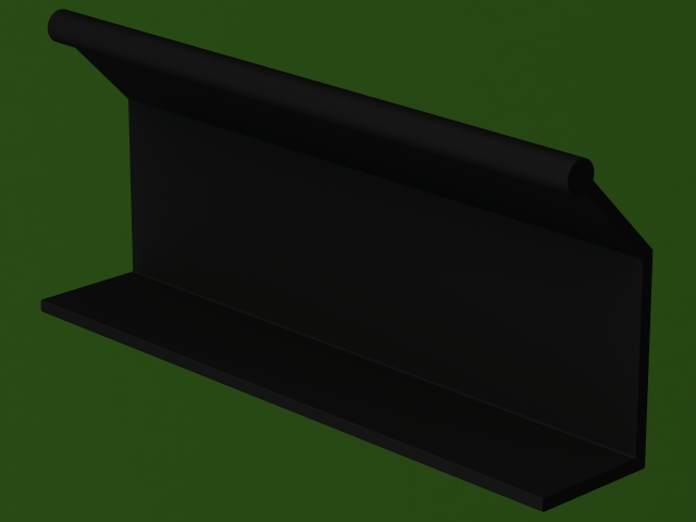 Aluminum Extruded Black Pull Handle Modelo 3D .c4d .max .obj .3ds .fbx .stl .blend 