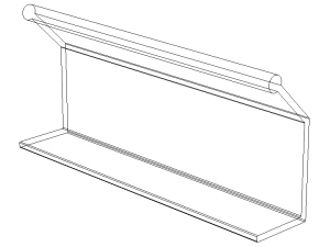 Aluminum Extruded Black Pull Handle Modelo 3D