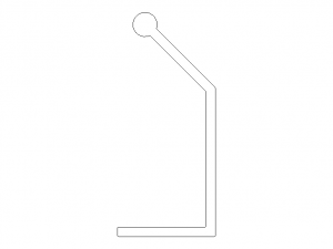 Aluminum Extruded Black Pull Handle Modelo 3D