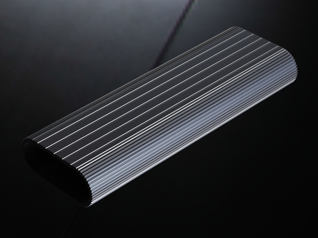 Aluminum Extruded Ribbed Oval Closet Rod 3D Model .c4d .max .obj .3ds .fbx .stl .blend