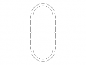 Aluminum Extruded Ribbed Oval Closet Rod 3D Model