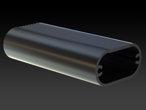 Aluminum Extruded Oval Pipe Footrest 3D Model