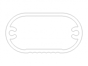 Aluminum Extruded Oval Pipe Footrest 3Dモデル