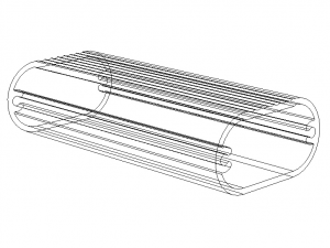 Aluminum Extruded Oval Pipe Footrest 3Dモデル