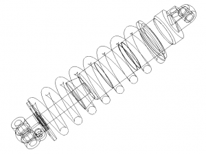 Manitou Rear Shock Swinger 6 Way 215 mm Modèle 3D