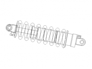 Manitou Rear Shock Swinger 6 Way 215 mm Modèle 3D