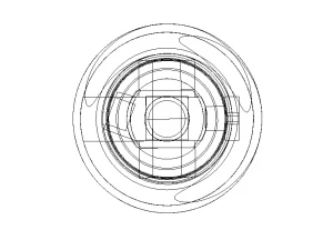 Ammortizzatore posteriore Manitou Swinger a 6 vie 215 mm Modello 3D