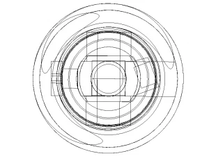 Ammortizzatore posteriore Manitou Swinger a 6 vie 215 mm Modello 3D