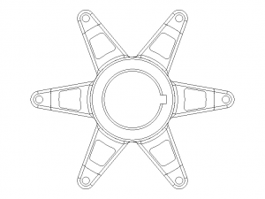 20 mm Kart Sprocket Support 3D Модель