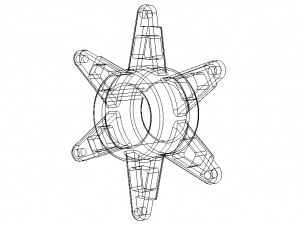 20 mm Kart Sprocket Support 3D Модель