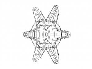 20 mm Kart Sprocket Support 3D Модель