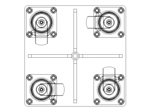 4-Wheel Platform Dolly without Handle Modelo 3D
