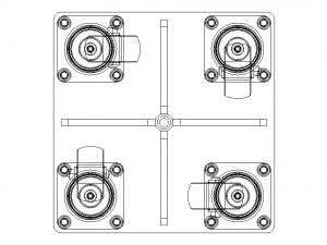 4-Wheel Platform Dolly without Handle Modelo 3D