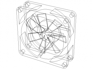 65X65 mm Power Supply Fan 3D 모델