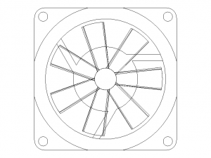 65X65 mm Power Supply Fan 3D 모델