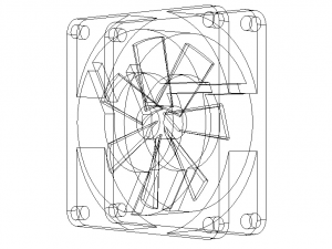 65X65 mm Power Supply Fan 3D 모델