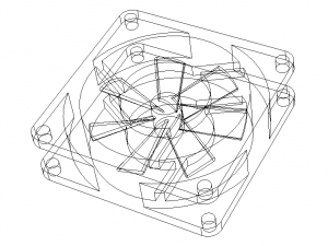 65X65 mm Power Supply Fan 3D 모델