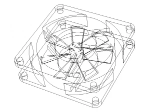 65X65 mm Power Supply Fan 3D Model