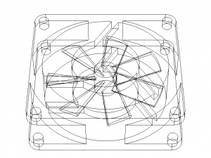 65X65 mm Power Supply Fan 3D 모델