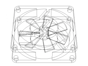 65X65 mm Power Supply Fan 3D Model