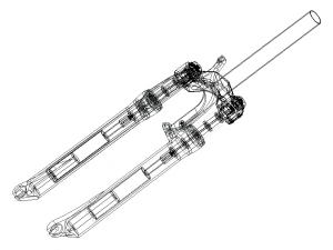 Front Suspension Fork for Bike 20 inch 3Dモデル