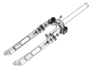 Front Suspension Fork for Bike 20 inch 3D Model