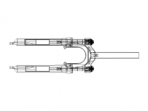 Front Suspension Fork for Bike 20 inch 3Dモデル