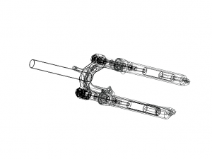 Front Suspension Fork for Bike 20 inch 3Dモデル