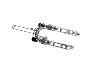 Front Suspension Fork for Bike 20 inch 3D Model