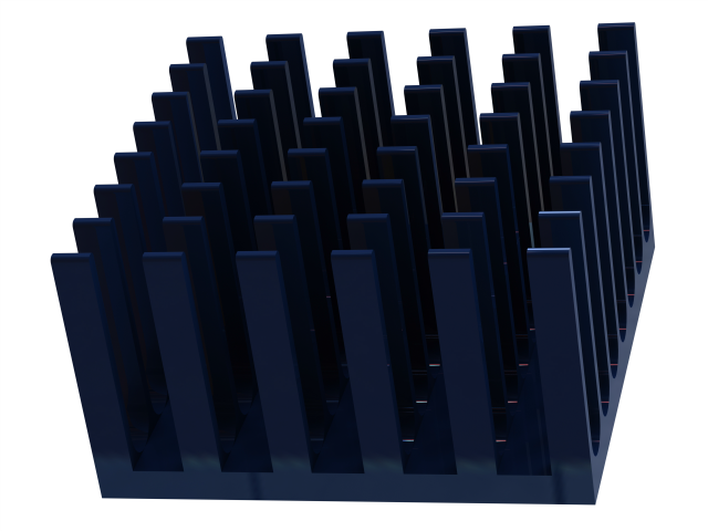 Computer Motherboard Cooling Heatsink 3D Модель .c4d .max .obj .3ds .fbx .stl .blend 