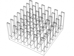 Computer Motherboard Cooling Heatsink 3D Модель