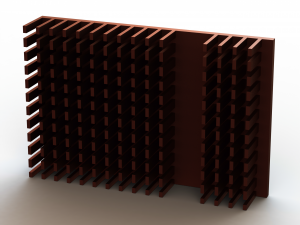 Graphics Card Cooling Heatsink 3D Model