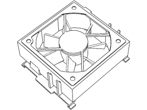 95x95 mm CPU Cooling Fan 3D-Modell