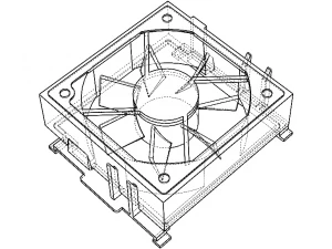 95x95 mm CPU Cooling Fan 3D Model