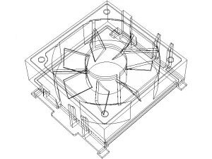 95x95 mm CPU Cooling Fan 3D Model