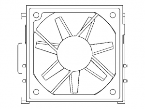95x95 mm CPU Cooling Fan 3D-Modell