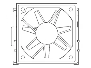 95x95 mm CPU Cooling Fan 3D Model