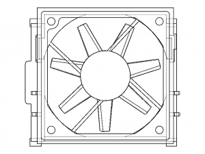 95x95 mm CPU Cooling Fan 3D-Modell