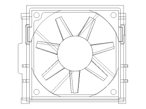 95x95 mm CPU Cooling Fan 3D Model