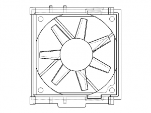 95x95 mm CPU Cooling Fan 3D-Modell