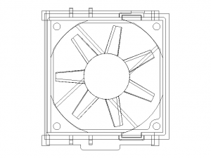 95x95 mm CPU Cooling Fan 3D-Modell